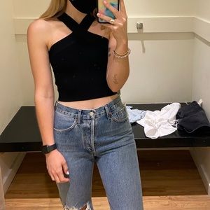 Babaton Sculpt Knot Criss Cross tank